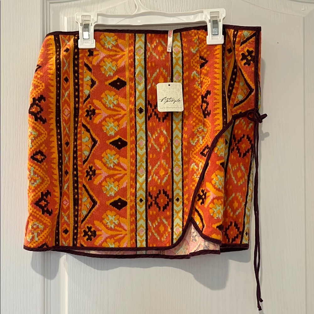 Free People Multicolor Patterned Wrap Skirt